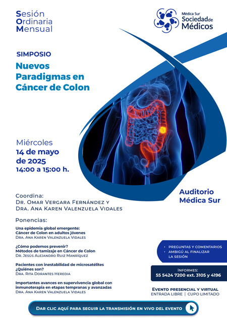 Sesi�n Ordinaria Mensual: Nuevos Paradigmas en C�ncer de Colon